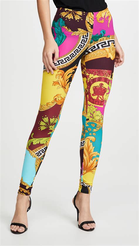 Versace print leggings